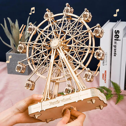 DIY 3D Wooden Ferris Wheel Model Kit – 232-Piece Rotatable Building Set | Perfect Assembly