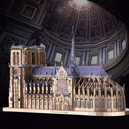 3D Metal Puzzle Notre Dame Cathedral – DIY Architectural Model Building Kit for Adults & Teens | Perfect Gift Idea