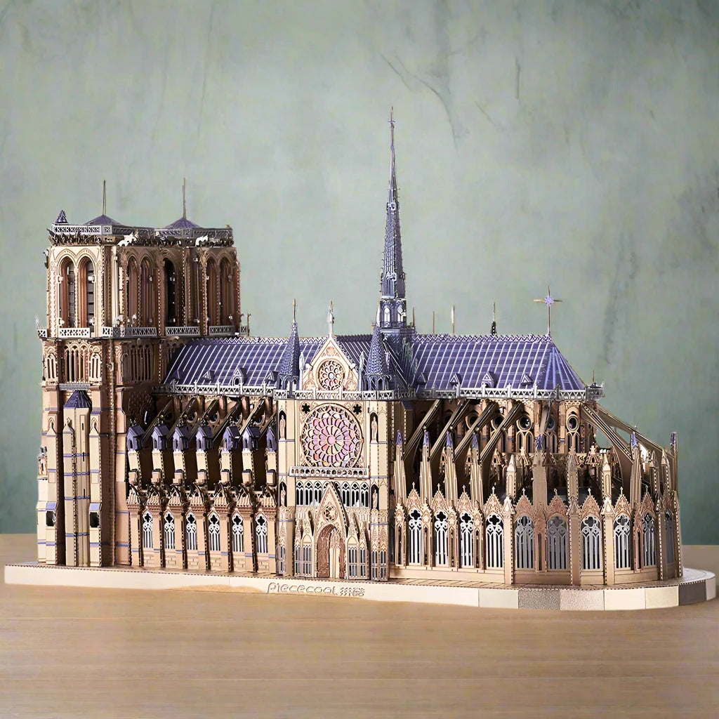 3D Metal Puzzle Notre Dame Cathedral – DIY Architectural Model Building Kit for Adults & Teens | Perfect Gift Idea