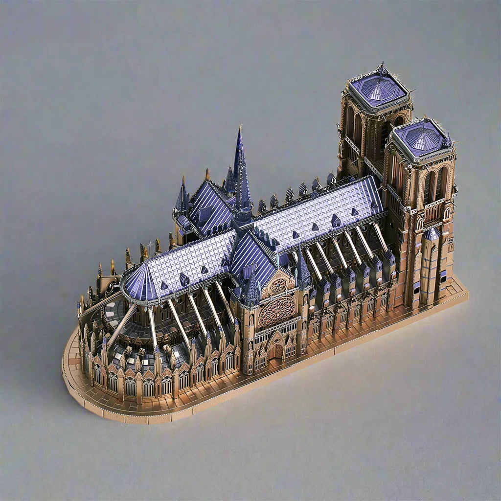 3D Metal Puzzle Notre Dame Cathedral – DIY Architectural Model Building Kit for Adults & Teens | Perfect Gift Idea