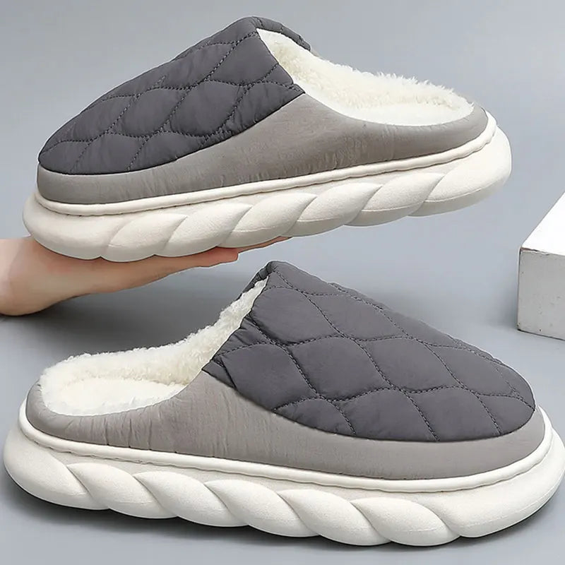 Bebealy Winter Indoor Shoes - Plush & Warm for Men & Women