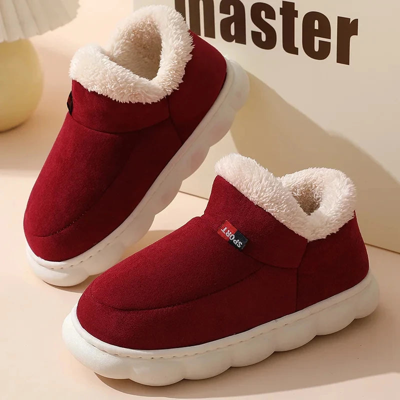 Bebealy Winter Indoor Shoes - Plush & Warm for Men & Women