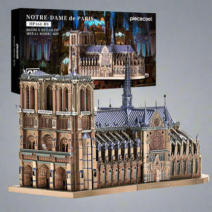 3D Metal Puzzle Notre Dame Cathedral – DIY Architectural Model Building Kit for Adults & Teens | Perfect Gift Idea