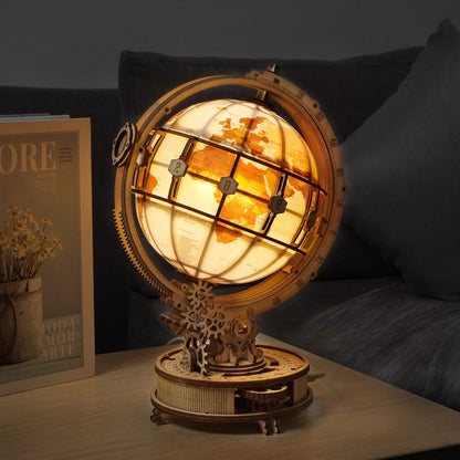 DIY 3D Wooden Globe Lamp Puzzle – Creative Building Kit | Functional Home Decor and Unique Gift Idea