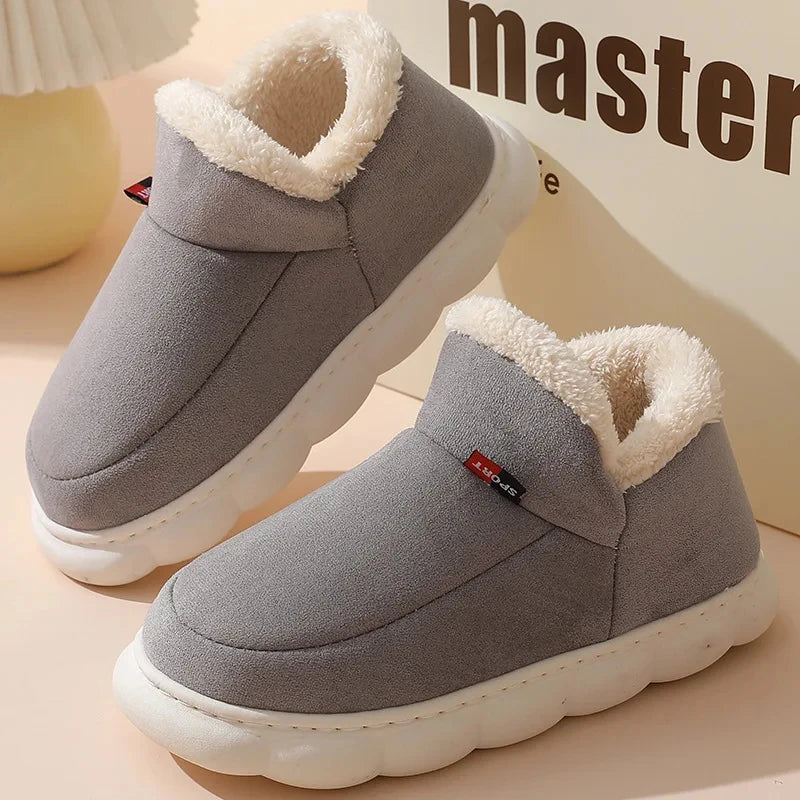 Bebealy Winter Indoor Shoes - Plush & Warm for Men & Women