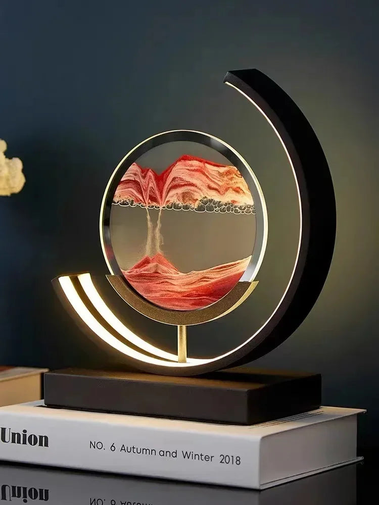 LED Moving Sand Art Table Lamp