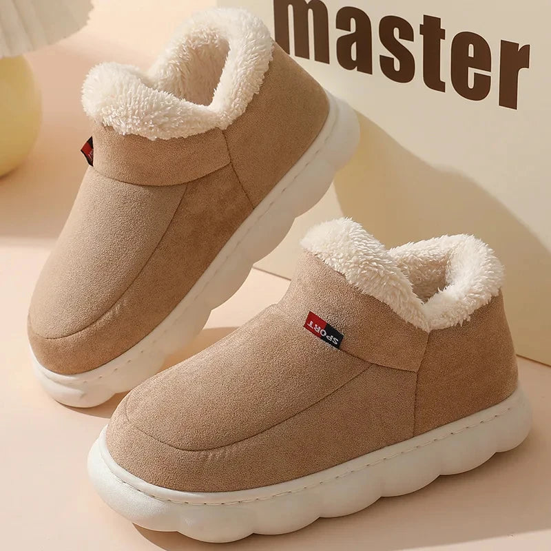 Bebealy Winter Indoor Shoes - Plush & Warm for Men & Women